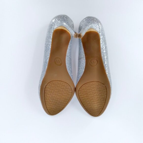 Michael Kors Silver Glitter Pumps Woman Size 7.5 - Picture 6 of 6